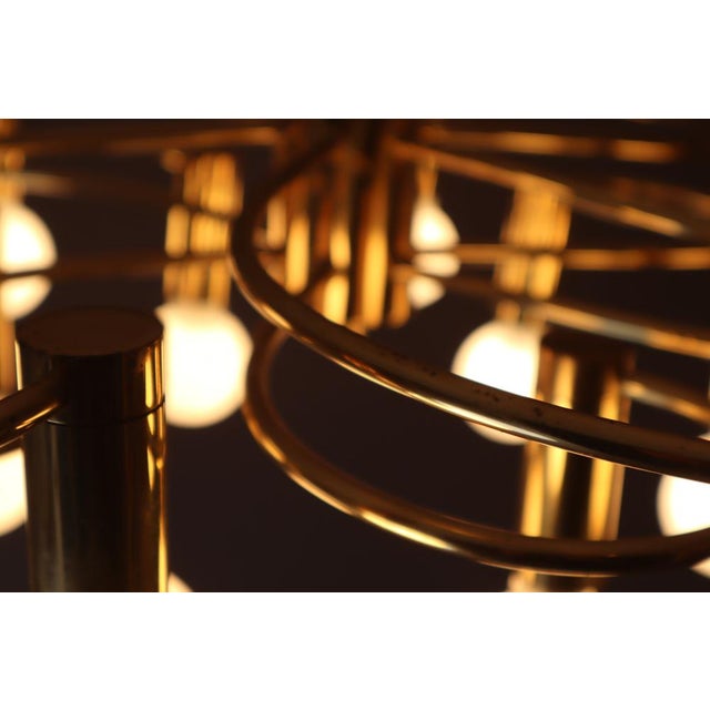 Space Age Swirl Ceiling Lamp in Brass from Cosack For Sale - Image 17 of 18