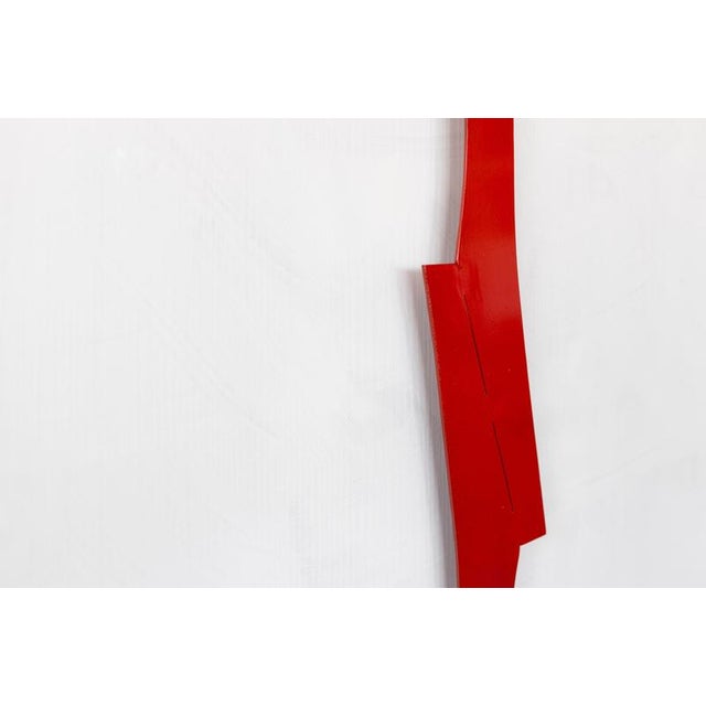 Not Yet Made - Made To Order Signes Red Vertical Wall Sculpture in Steel by Jean-Baptiste Van Den Heede For Sale - Image 5 of 8