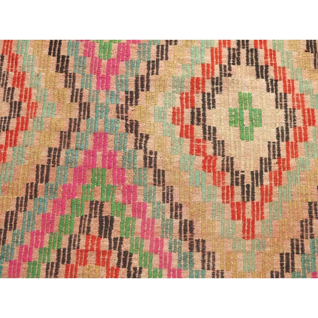 1960s Vintage Turkish Handmade Kilim Rug - 74"x114" For Sale - Image 10 of 12