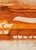 Vintage Swedish Rya Rug With Modern Design in Burnt Orange, Cream and Orange For Sale - Image 4 of 10