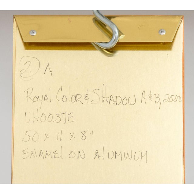 Dorothy Gillespie "Royal Color and Shadow a and B" Enameled Metal Sculpture, 2000 For Sale - Image 14 of 14