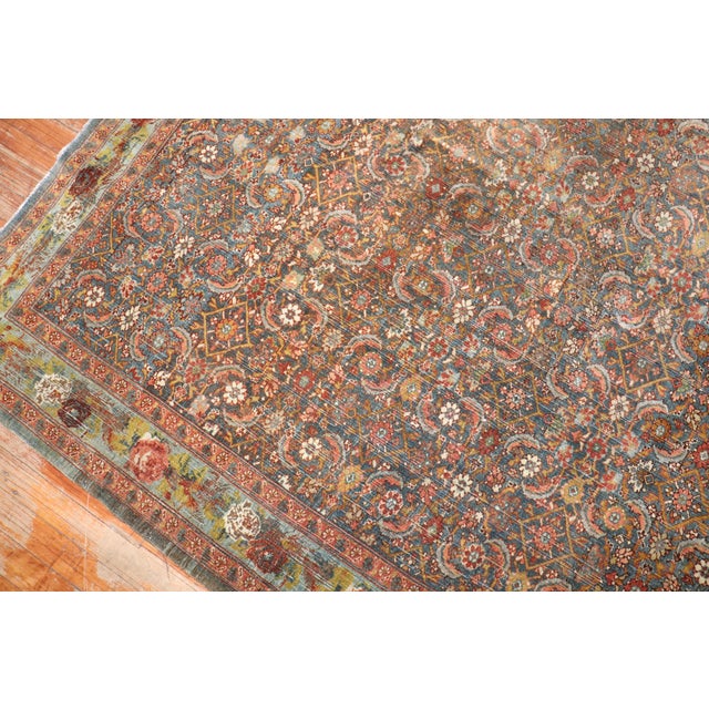 Early 20th century Persian bidjar accent-size rug in moody tones Measures: 4'10'' x 6'11''.