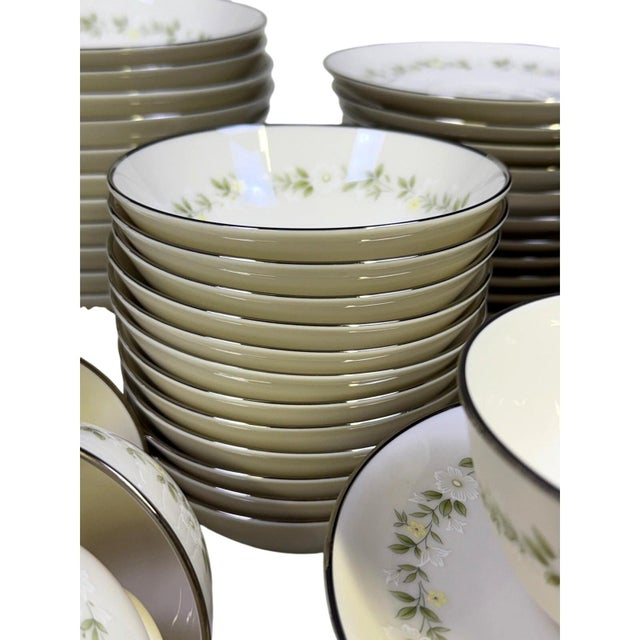 1960s Noritake 'Cornelia' Ivory China Retired Set-Service for 12 - 115 Pieces For Sale - Image 17 of 18