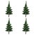2020s Rustic Tree Ornaments (Set of 4)  5.5" Plastic with Jute Hangers For Sale - Image 5 of 5