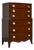 Mid Century Federal Style Mahogany Highboy Chest of Drawers For Sale