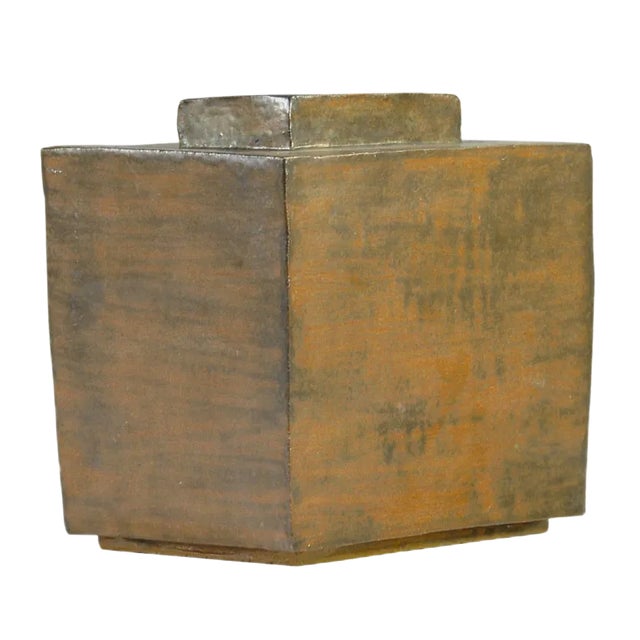 Large Brutalist Pottery Vase, 1960s For Sale