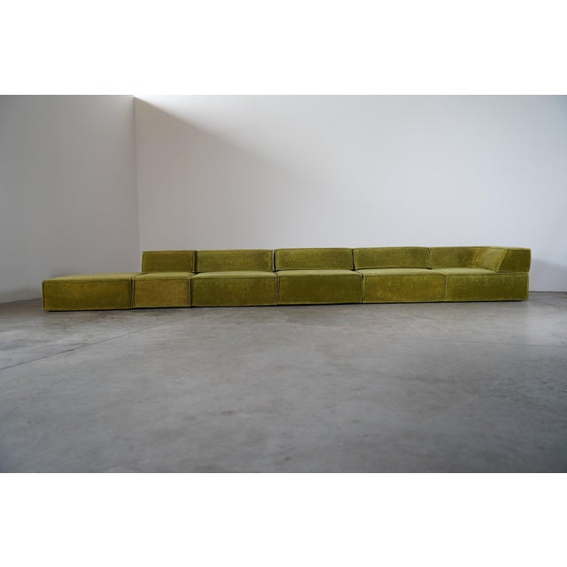 Trio Modular Sofa in Green Upholstery from Cor, Germany, 1970s, Set of 6 For Sale - Image 14 of 16