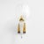 Italian Murano Iridescent Glass and Brass Wall Sconces, 1990, Set of 2 For Sale - Image 9 of 10