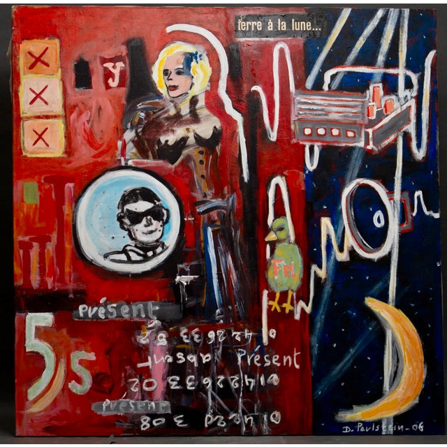 Delphine Perlstein, Earth to the Moon, 2006, Oil on Canvas For Sale - Image 14 of 14