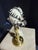 Celestial Meets the Sea Brass Adorned With Shell-Coastal Art Sculpture For Sale - Image 4 of 6
