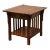 Leick Home Oak Craftsman Mission Style 24" Accent End Table For Sale
