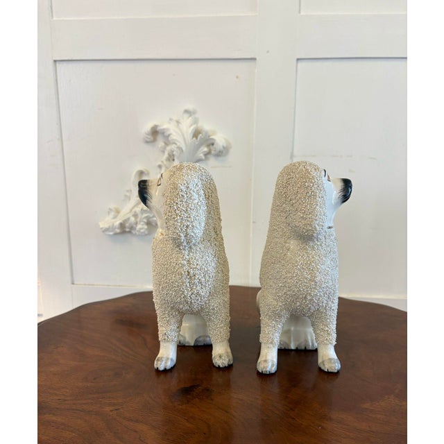Black Victorian Staffordshire Poodles, 1860s, Set of 2 For Sale - Image 8 of 13