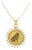 England Gibraltar Gold Coin Necklace with Diamond Halo 16" For Sale