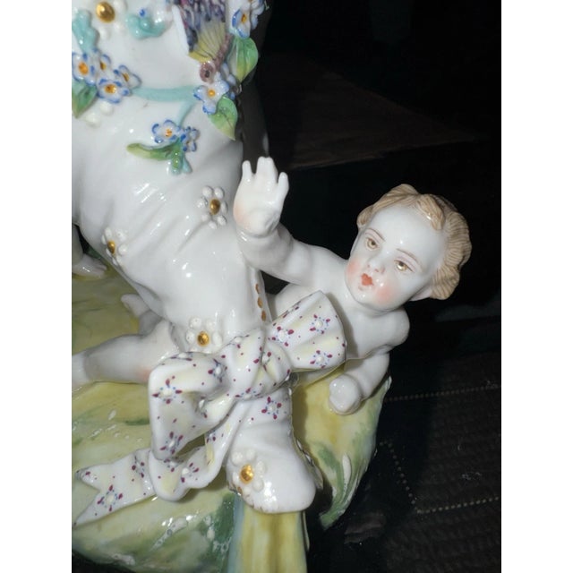 Vion Et Baury 19th Century Bisque Porcelain Figural Compote Made for the Paris Exposition For Sale - Image 12 of 14