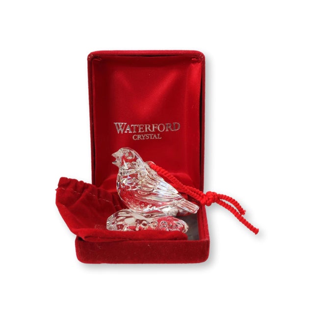 Waterford Waterford “Four Calling Birds” Crystal Ornament – 1998 For Sale - Image 4 of 4
