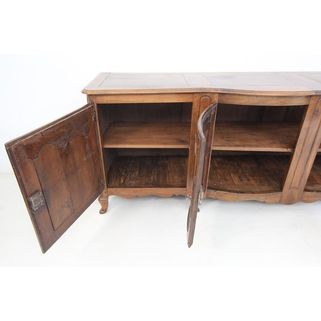 Provincial Louis XV French Walnut Enfilade or Sideboard, 1800s For Sale - Image 14 of 18