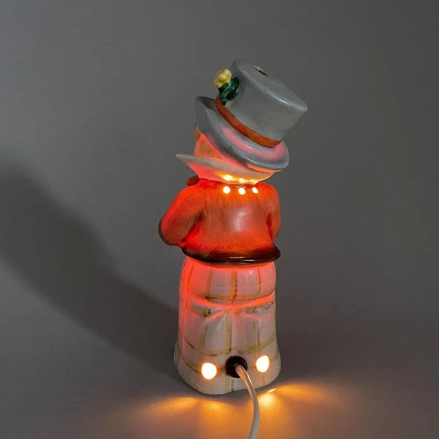 Mid-Century Porcelain Table Lamp attributed to Goebel, Germany, 1960s For Sale - Image 9 of 12