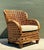French Vintage French Cane Lounge Chair For Sale - Image 3 of 17