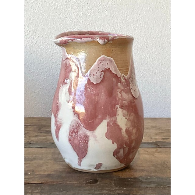 Ceramic Vintage Original Studio Pottery Drip Glaze Vase For Sale - Image 7 of 12