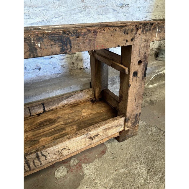 Vintage Workbench in Wood For Sale - Image 10 of 13