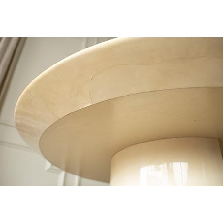 1980s Attributed to Karl Springer Knife Edge Goat Skin Dining Table For Sale - Image 15 of 16