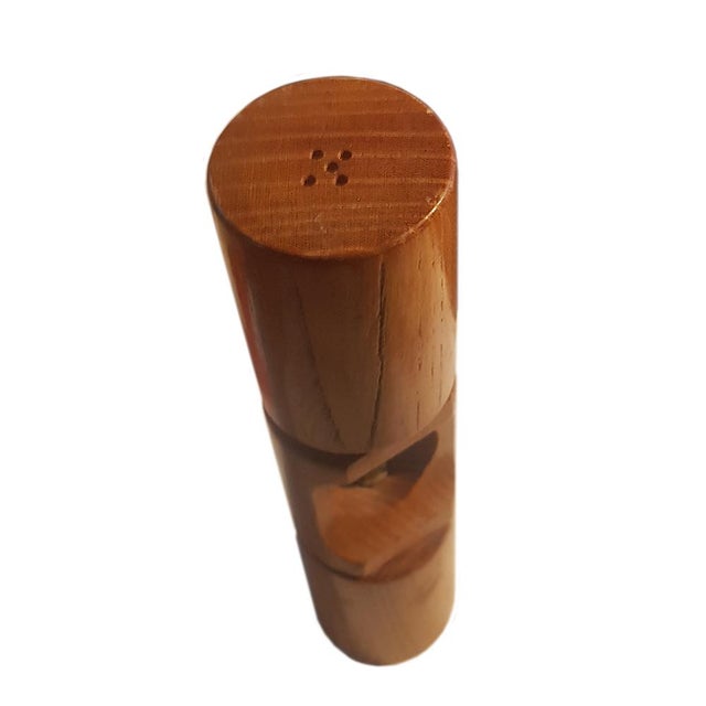 Brown Mid-Century Italian Pepper Mill and Pepper Mill & Salt Shaker in One, Set of 2 For Sale - Image 8 of 11