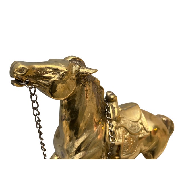 Large Brass Horse Figurine For Sale - Image 5 of 16