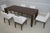 Age: Approx: 10 Years Old Details: White Lined Upholstery Modern Design Walnut Top Gray Finish Offered @ Fraction Original...