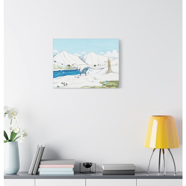 Atelier Aria Lumae Kai Hanna Van Wouden Nanuqsaurus Hoglundi Glacial Tyrant Original Watercolor Fine Art Cotton Rag Gallery Board Print 28 X 24 For Sale - Image 17 of 17