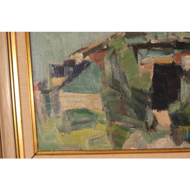 K. Berndström, Coastal Village, 1950s, Oil on Canvas, Framed For Sale - Image 16 of 18