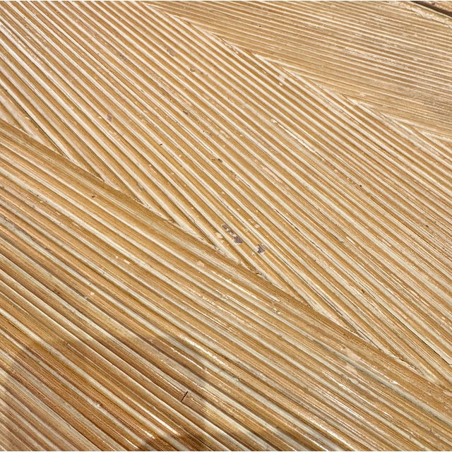 Vintage Curve Legged Pencil Reed Style Console Table For Sale - Image 13 of 16