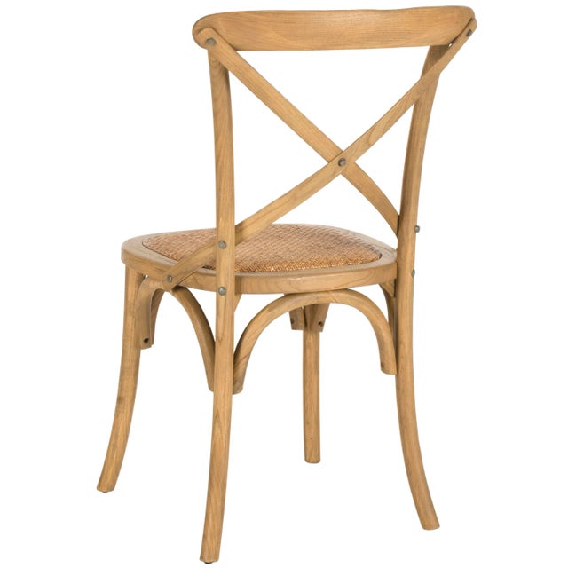 18''H X Back Farmhouse Chair in Weathered Oak & Medium Brown - a Pair For Sale In Philadelphia - Image 6 of 10