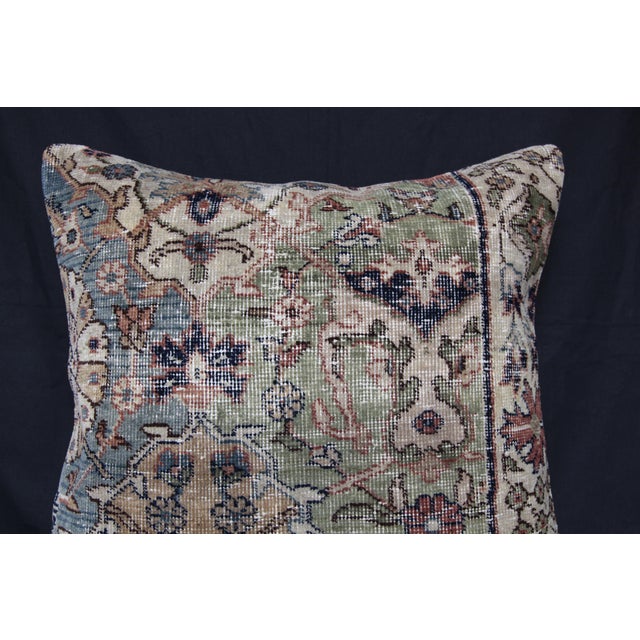 Late 20th Century Handmade Multi Color Rug Pillow Cushion Cover -20'' X 20'' For Sale - Image 5 of 12