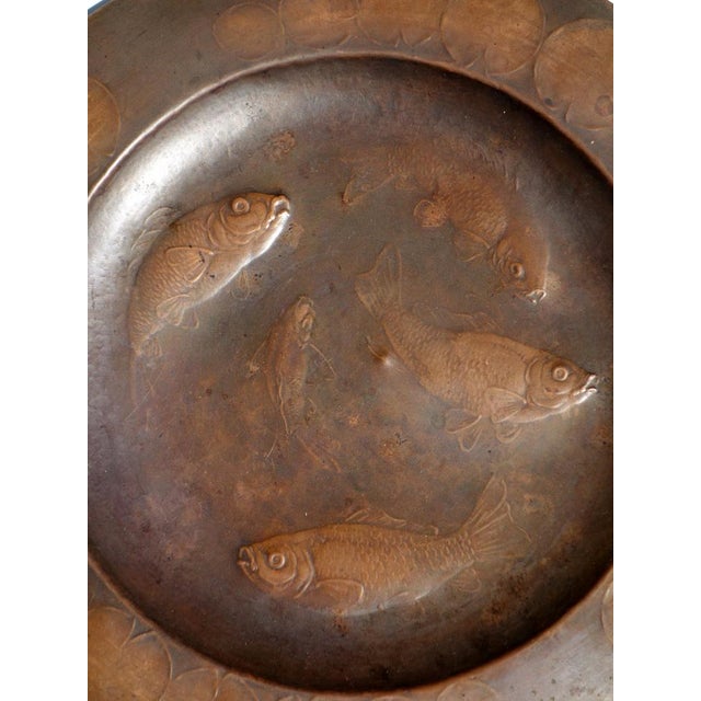 Vintage Italian Art Nouveau Embossed Copper Plates by Cornelio Ghiretti, 1920, Set of 2 For Sale - Image 9 of 11