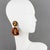 Amber Jeweled Lucite Dangle Clip Earrings with Cheetah Print For Sale - Image 8 of 8