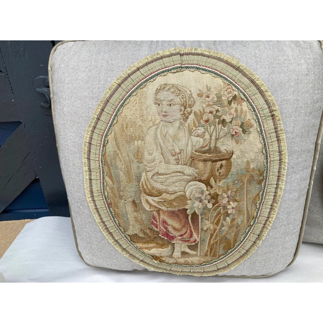 Textile 19th Century Aubusson Tapestry Pillows - a Pair For Sale - Image 7 of 9