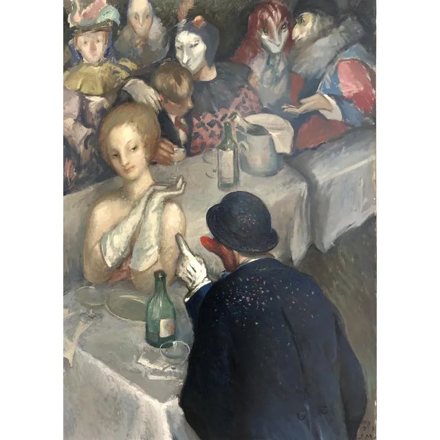 Giannino Marchig, La Paternale, 1973, Oil on Canvas For Sale - Image 12 of 12