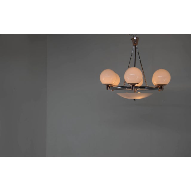 Large Art Deco Chandelier, 1930s For Sale - Image 11 of 14