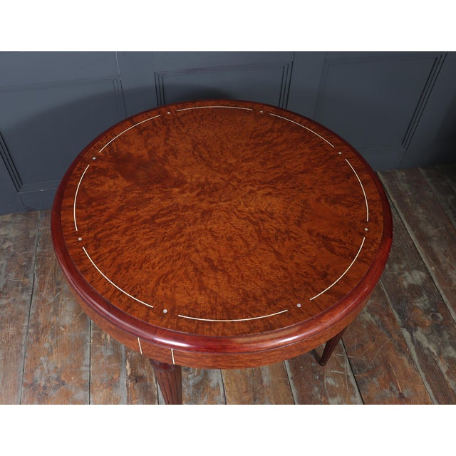 1920s Art Deco French Burr Yew Games Table, 1925 For Sale - Image 5 of 16