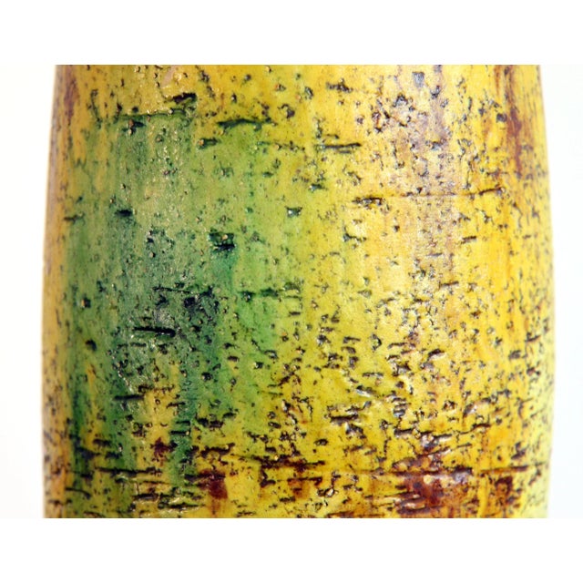 Vintage Mid Century Italian Ceramic Vase by Marcello Fantoni For Sale In Providence - Image 6 of 12