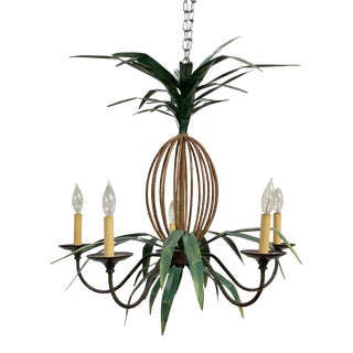 Sculptural 5 Light Pineapple Chandelier For Sale