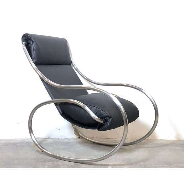 Chrome-Plated Rocking Chair from Heals, London, UK, 1970s For Sale - Image 6 of 15