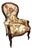 Antique Victorian Rococo Revival Balloon Back Walnut Armchair Parlor Chair For Sale