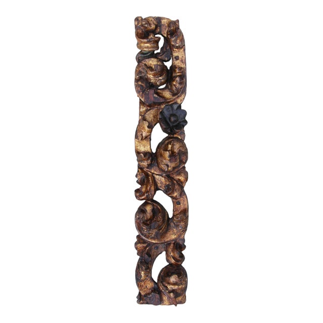 18th Century Wooden Baroque Gold Leaf Ornament For Sale