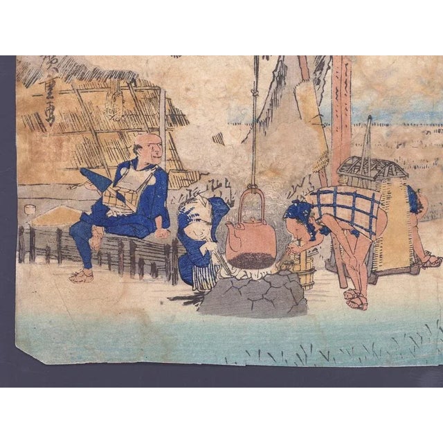 Utagawa Hiroshige, Fukuroi Dejaya No Zu, Woodcut, 1833 For Sale - Image 3 of 8