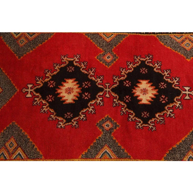 Vintage Moroccan Berber rug from the Taznakht tribe in south eastern Morocco. Rare piece with beautiful color combination...
