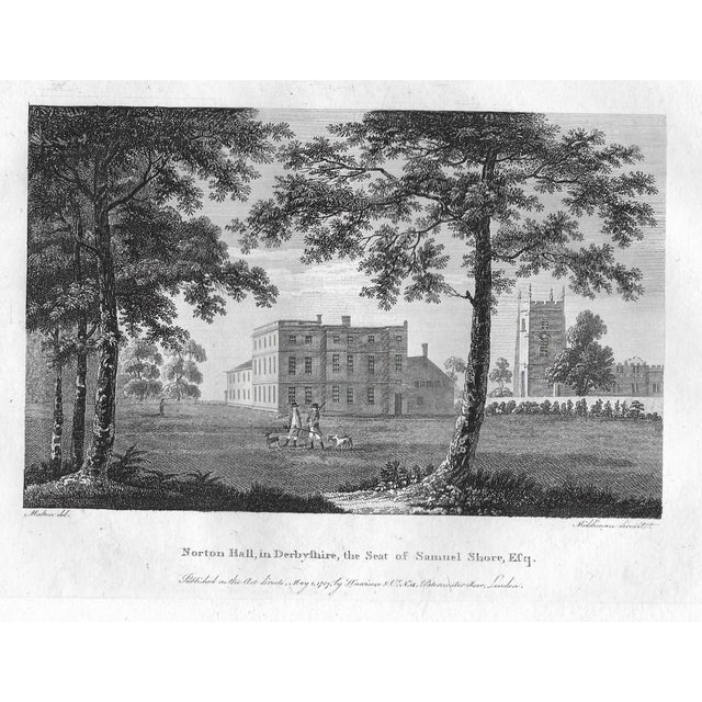 Set of four late 18th century engravings of British country houses including: 1. Methley Hall, Yorkshire, Seat of the Earl...