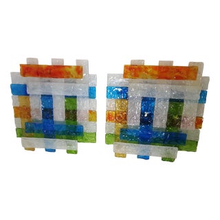 Wall Lamps by Albano Poli for Poliarte, Italy, 1970s, Set of 2 For Sale