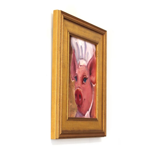 Contemporary Sooey - Original Contemporary Figurative Animal Painting on Canvas by Kyle Paliotto For Sale - Image 3 of 9