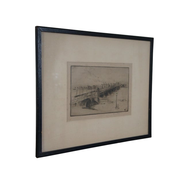 Antique Alexander Blum bridge etching published by Bigelow & Jordan. Alexander Aladar Blum (A.A. Blum) was born in...
